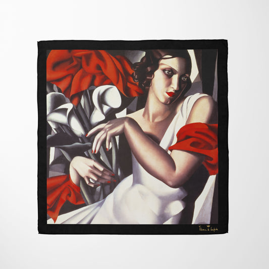 Portrait of Ira P Silk Georgette Scarf
